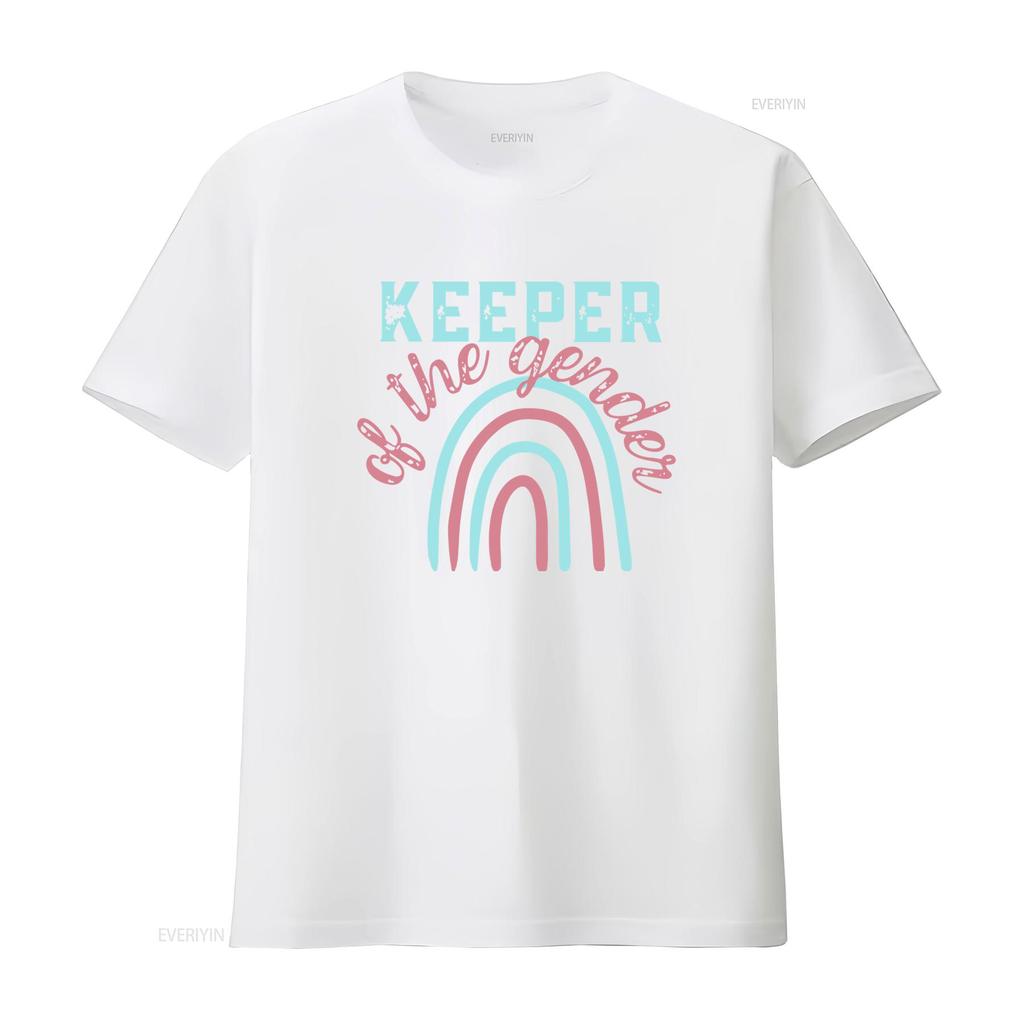 Keeper Of The Gender T Shirt Cute Baby Reveal Party Perfect for Her Announcement vintage Washed Comfortable Versatile graphic