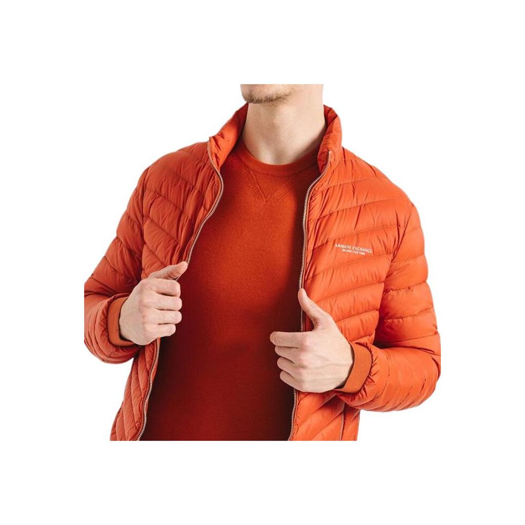 Armani Exchange Lettered Stand Collar Zipper Long Sleeve Jacket Men jackets 8NZB52-ZNW3Z-1498