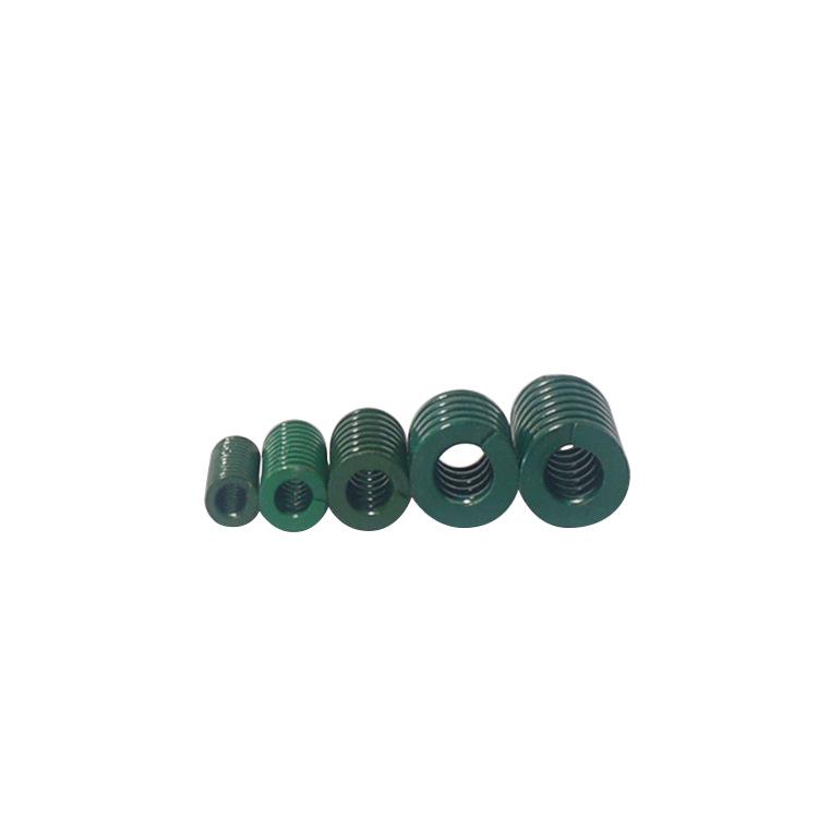 Mola de Compressão para Molde CNC de Aço Liga Verde, Alta Resistência e Resistente à Temperatura, 27mm-70mm.