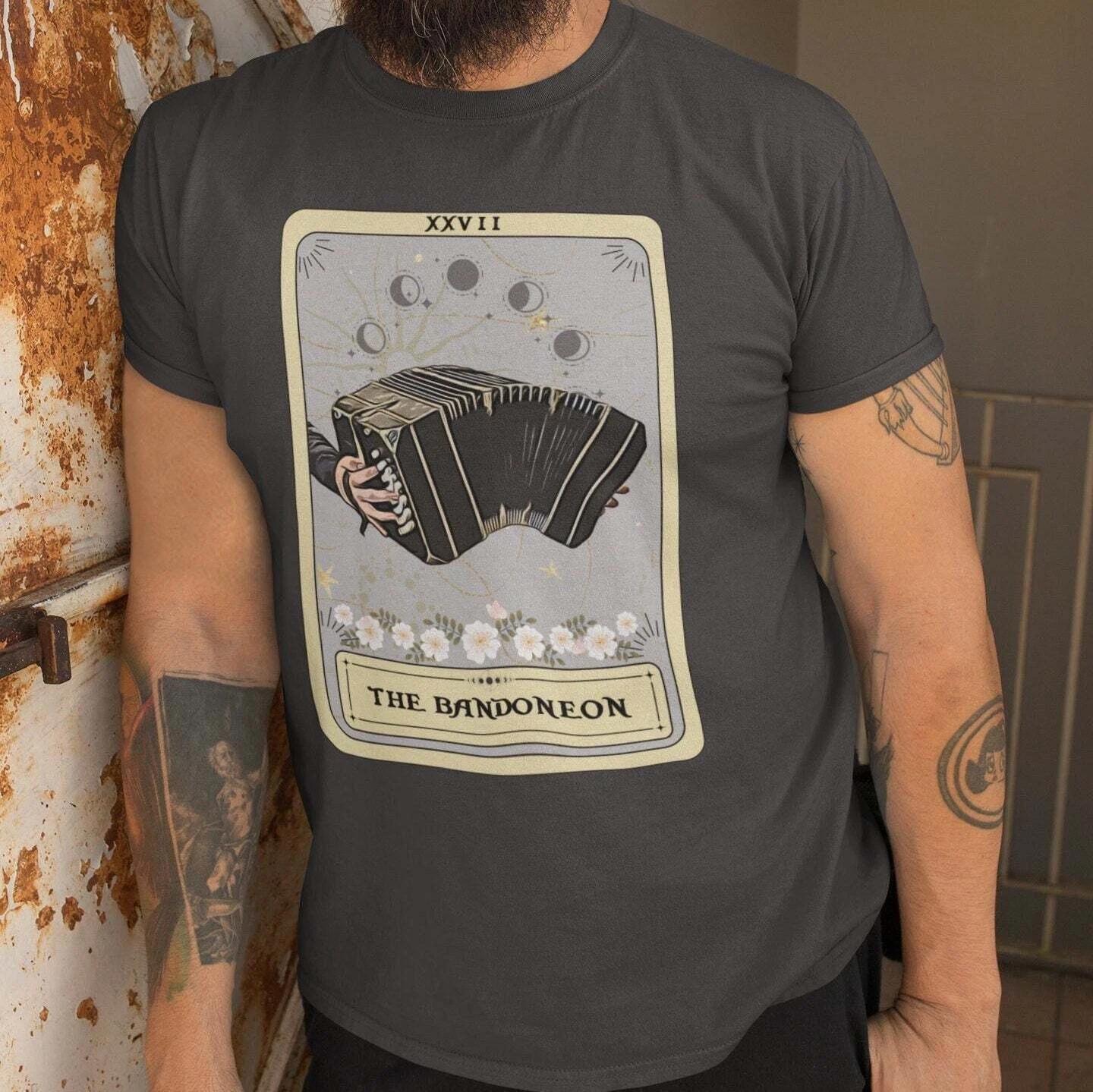 The Bandoneon Tarot Card Shirt, Tango Music Lover M