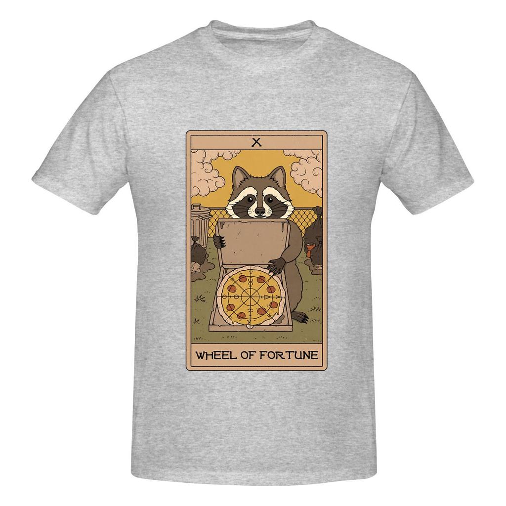 Wheel Of Fortune Raccoons Tarot Smooth Tshirt Street Vibe Highdefinition Printing Tee