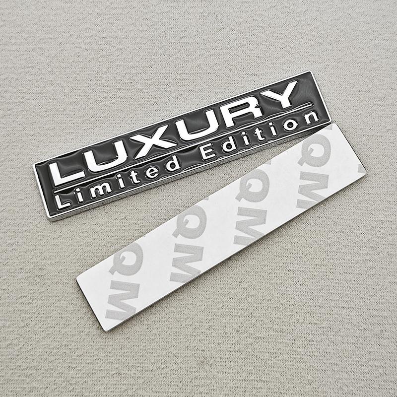 3D Chroom Metaal Auto Sticker Luxe Logo Beperkte Editie Achterkoffer Badge Embleem Decoratieve Sticker Universele Auto Montage Accessoires
