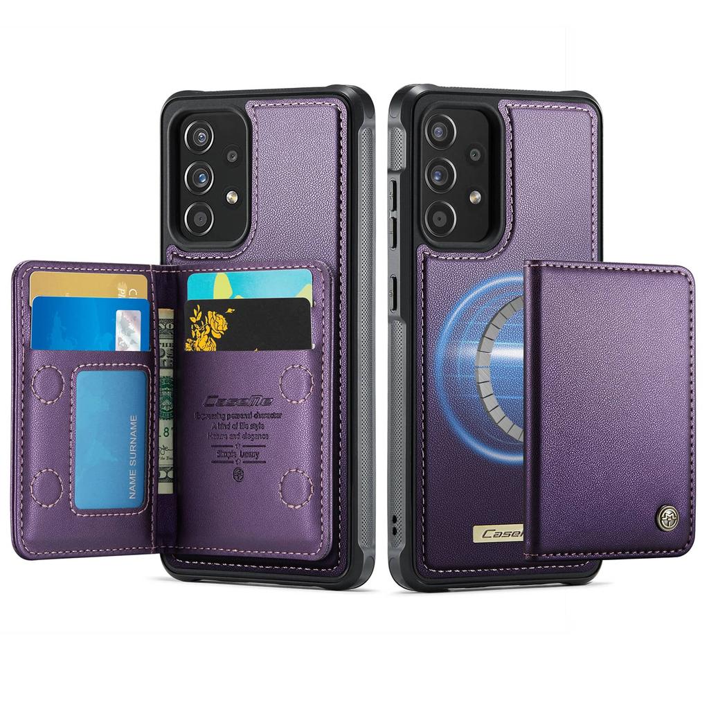 Wallet Case for Samsung Galaxy A13 A14 A15 A16 A17 A52 A53 A54 A55 A35 A56 Magnetic Card Holder RFID 2-in-1 Detachable Cover