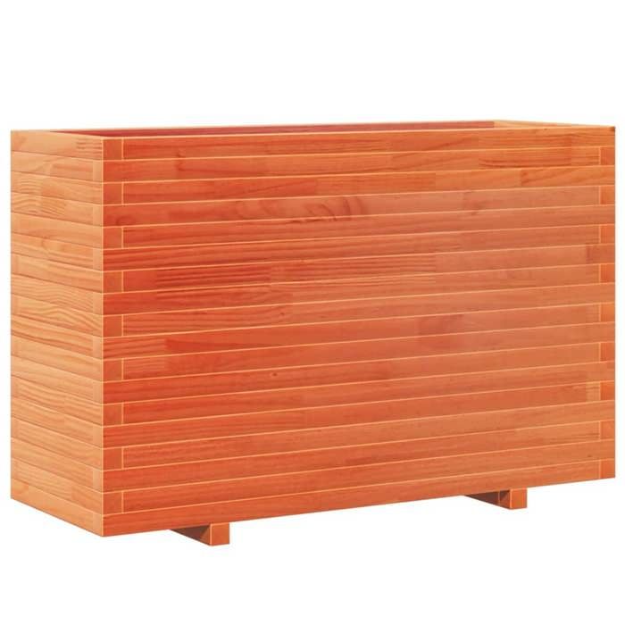 VidaXL Jardinière cire marron 110x40x72,5 cm bois de pin massif, jardinière d'extérieur, bac à fleurs, bac à tomates, 3282601