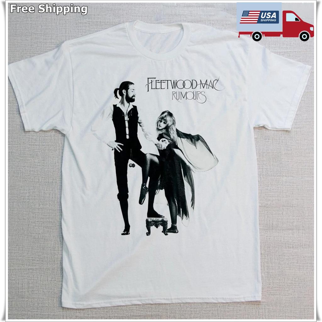 Fleetwood Mac Rumours Album Rock Music Band White T-shirt Size S-5XL