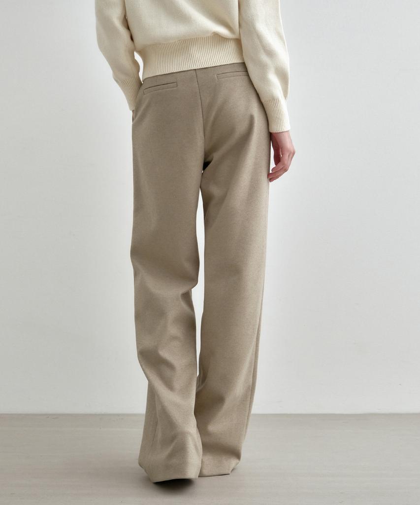 MONGDOL Winter Ver) One-Pleat Wide Slacks Beige Mdpt025Fwbeige