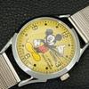 SWISS VINTAGE HAND-WINDING MENS REFURBISHED YELLOW COLOR DIAL WATCH A707223-1