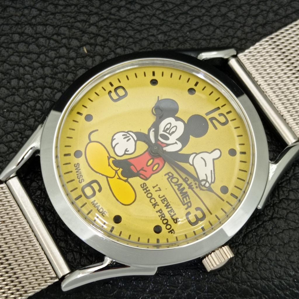 SWISS VINTAGE HAND-WINDING MENS REFURBISHED YELLOW COLOR DIAL WATCH A707223-1