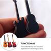 Abaodam 6 PCS Wooden Miniature Guitar Mini Musical Instrument for Dollhouse Furniture Model Home Decoration 2.59inch