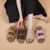 Cowhide Version~ Zhao Zhaoyi's Same Toast Drag Girl 2025 Summer New Thick-bottomed Boken Cool Slippers To Wear Outside