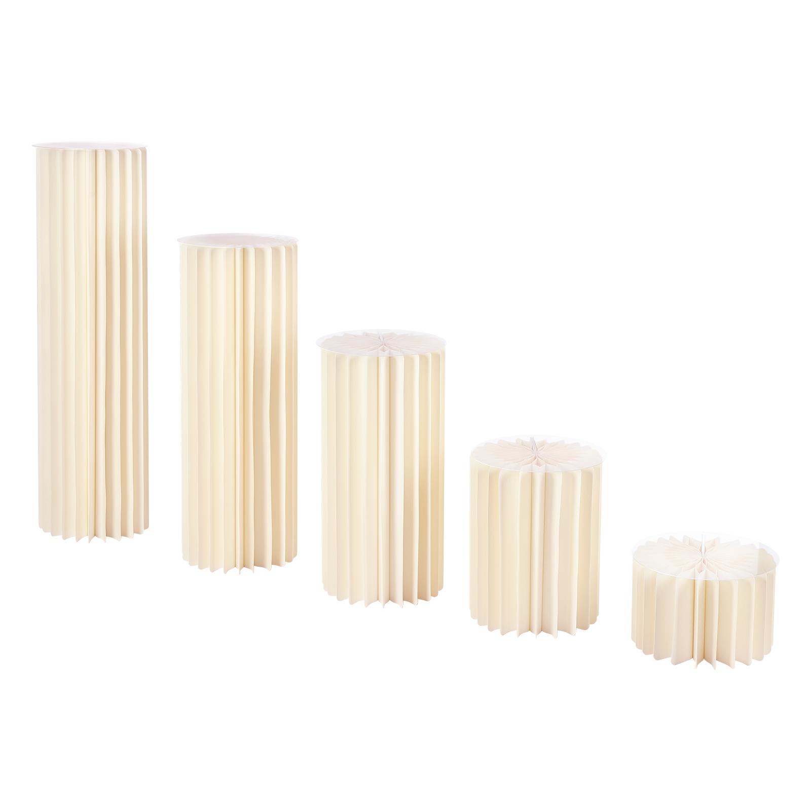 

Wedding Centerpieces Cardboard Vases-Set of 5 Flower Vessel for Party Tables Decorations - Elegant Bulk Styling & Accents