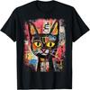 Abstract Cat Pop Art Graffiti Cat T-Shirt