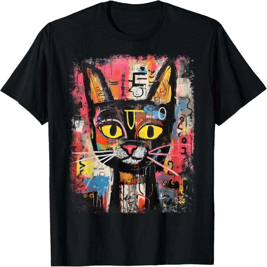 

Abstract Cat Pop Art Graffiti Cat T-Shirt XXXXXL чорний
