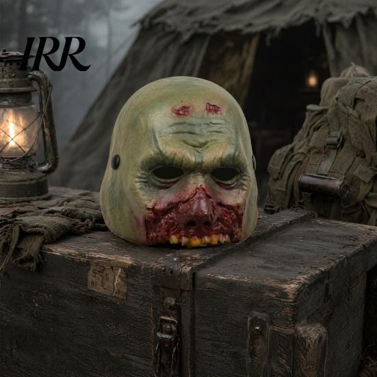 Horror Rotting Face Mask Halloween Zombie Mask, with Realistic Texture Design, Breathable Detailed Wound PU Foam Cosplay for Parties And Props