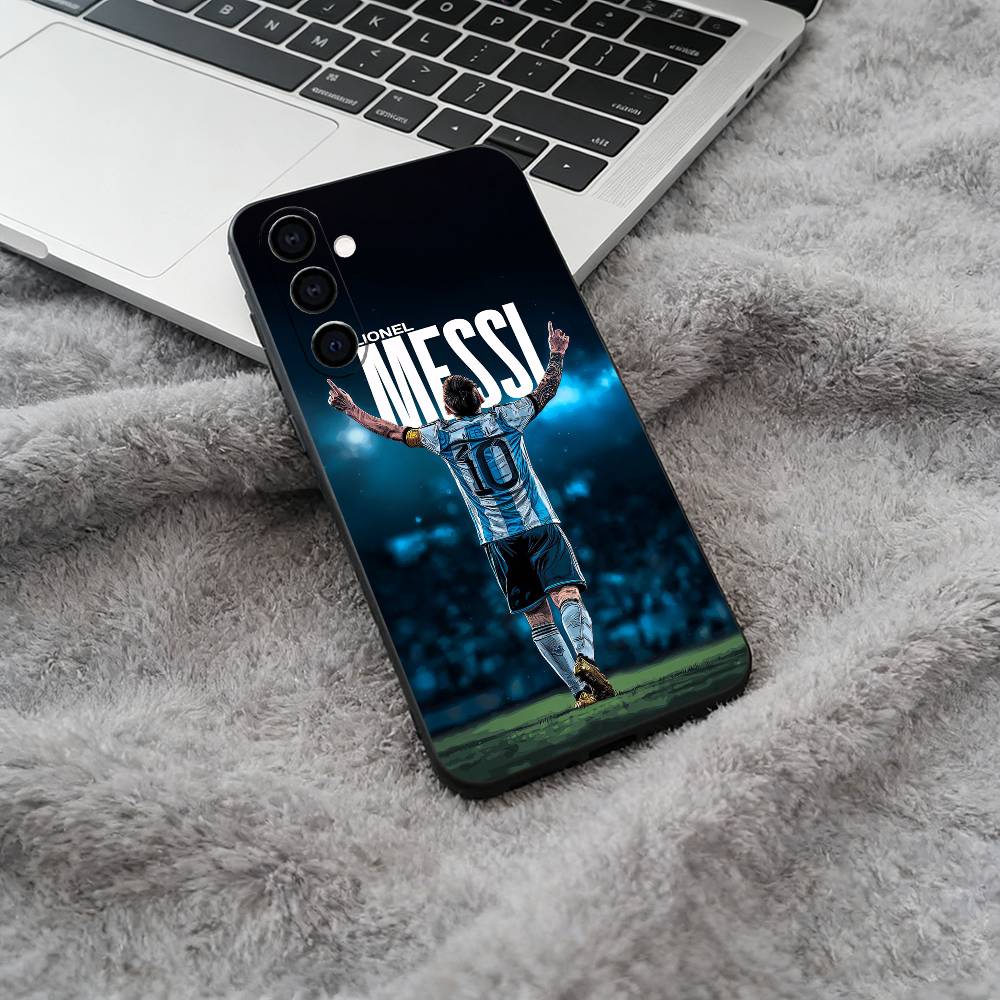 

M-M-essi-No. 10 Soft Silicone phone Case for Samsung Galaxy A73/A71/A72/A70/A53/A52/A51 - Black Samsung a30 a20