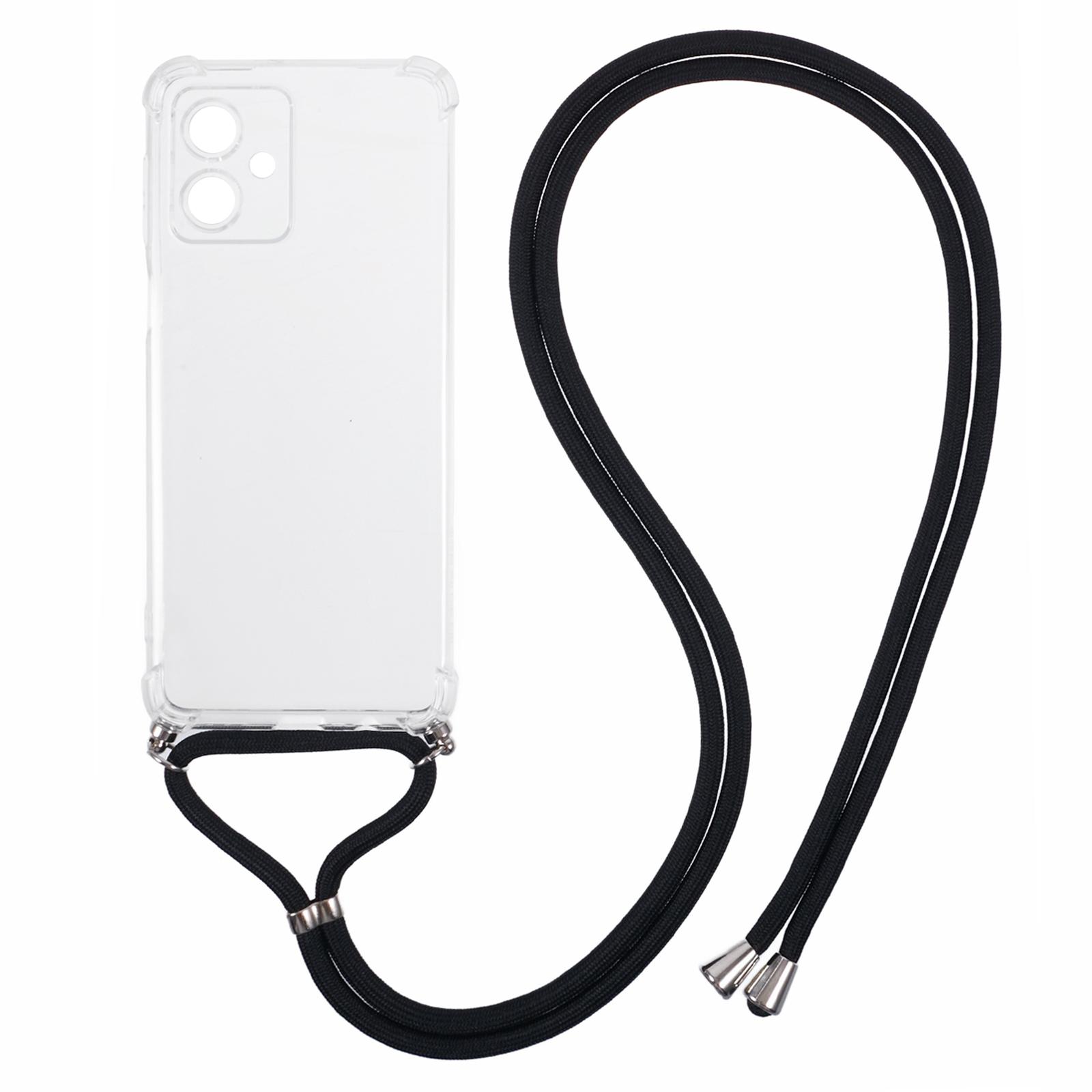 

Чехол для Motorola Moto G54 5G Усиленные углы ТПУ Прозрачная крышка для телефона со шнурком A