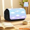 1pc Sanrio Cinnamoroll Pencil Case Suitable for Girls & Boys, Double-Layer Flip-Top School Organizer with Cinnamoroll Print, Large Capacity Travel Sto
