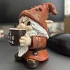 Kávový trpaslík figurka ručně vyráběná pryskyřičná trpasličí ozdoba stolní trpasličí soška pro domácí kuchyni jídelnu dekor kávového koutku