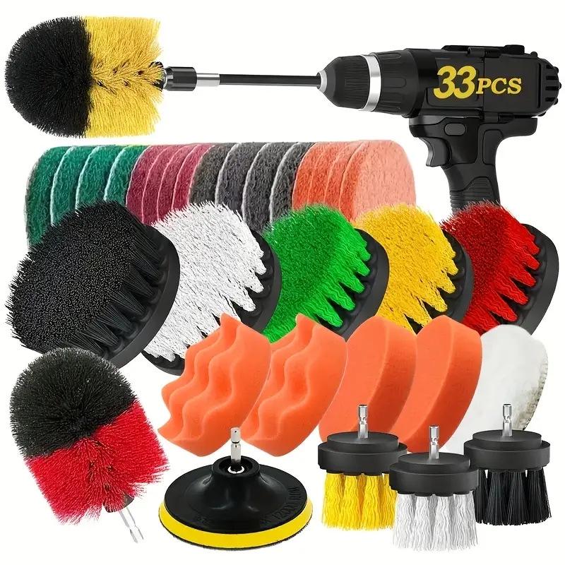 23-Piece Electric Drill Brush Set for Car Cleaning and Polishing