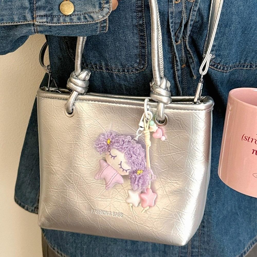 Stuffed Cartoon Bag Pendant Star Car Key Ring Lovely Little Girl Keychain Bag Pendant