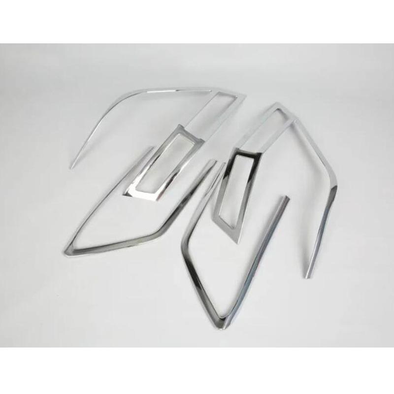 For Volkswagen VW Tiguan L MK2 2016 2017 2018   ABS Chrome Trim Tail Light Rear Back Frame Car Lamp Cover Stick 4pcs