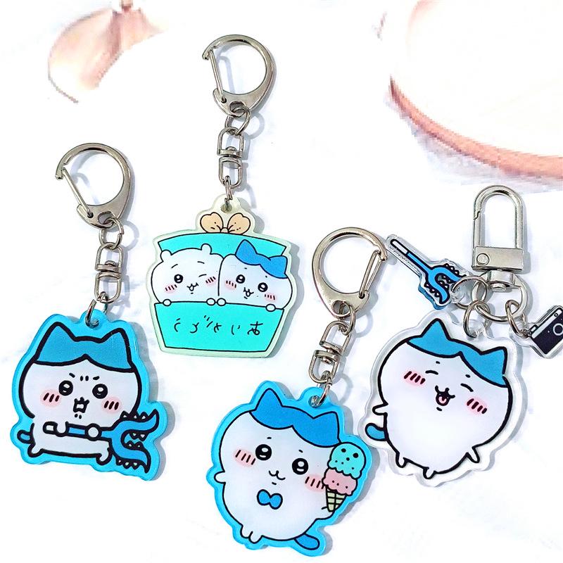 Chiikawa Decorative Acrylic Keychain: Cartoon Pendant for Bags and Car Keys