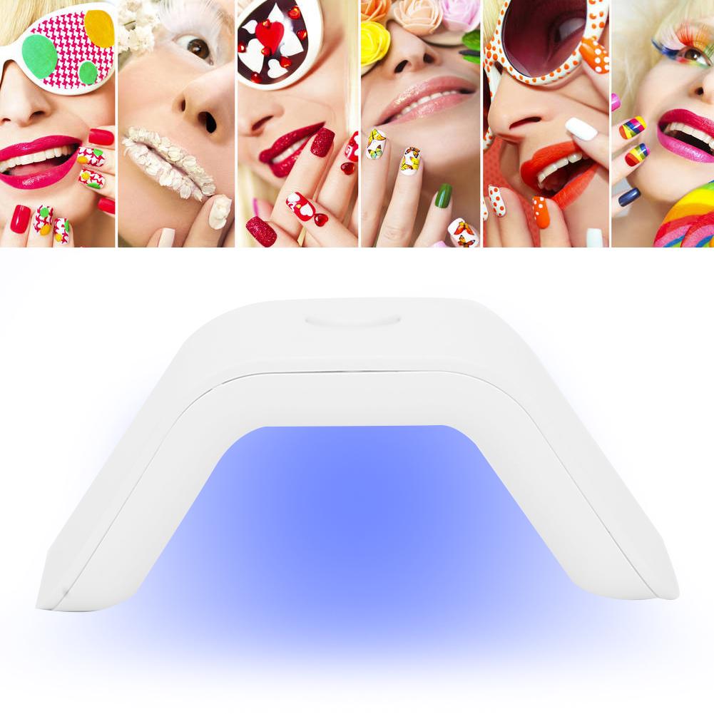 2W Ein-Finger UV Lampe Mini Maniküre Nagellack Trockner Nagelgel HärtungslampeWeiß
