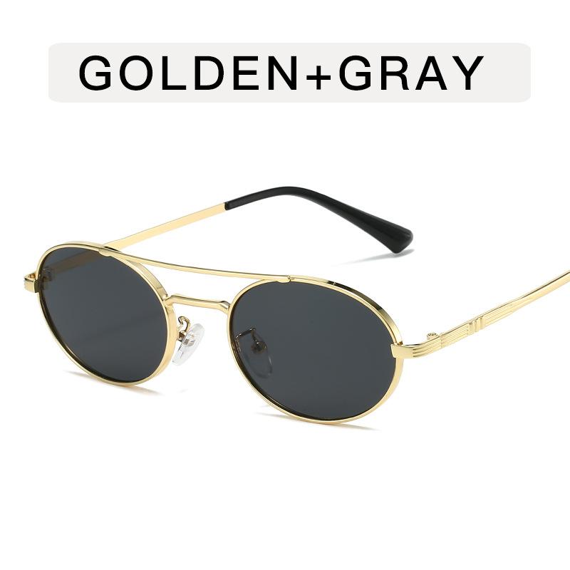 Vintage Style Women Sunglasses Oval Shape Double Bridge Sun Glasses for Men Driving Hiking Female Sunglasses