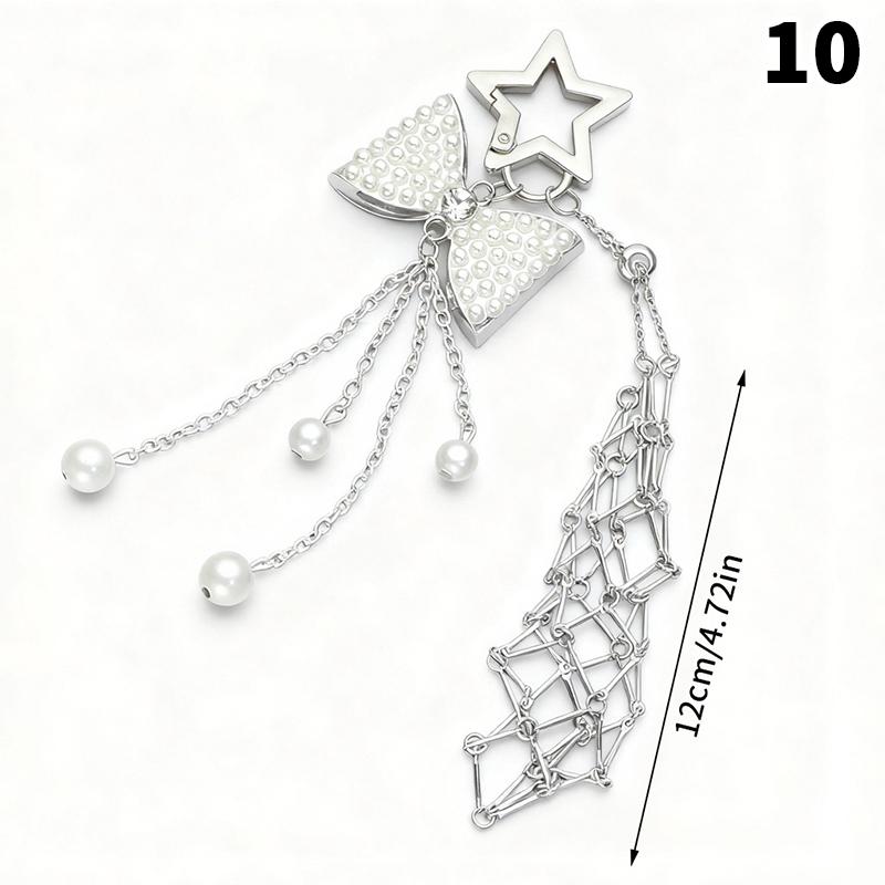 Stainless Steel Metal Net Pocket Lipstick Hand Cream Bag Keychain Charm Bag Accessories Silver/Gold Color Lip Balm Keychain