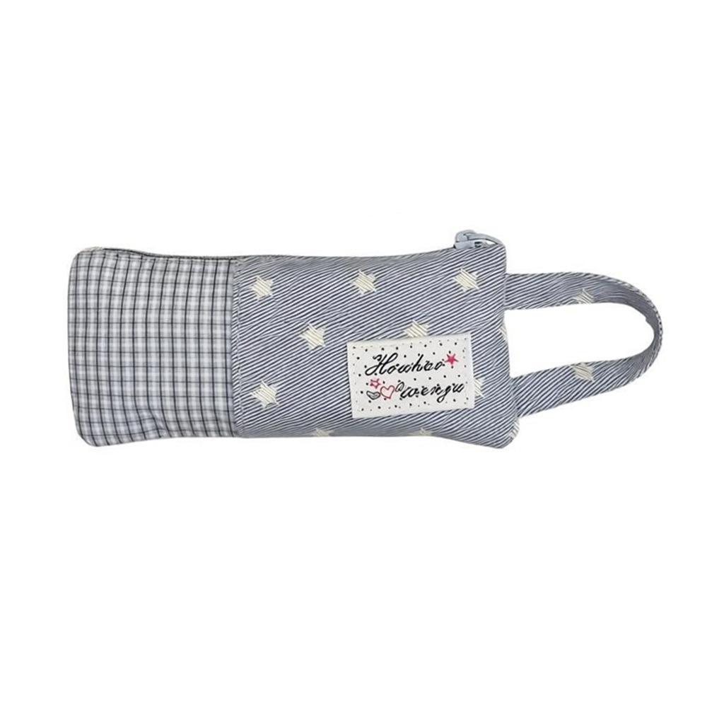 Star Pattern Student Stationery Bag Multi-functional Pen Box Fashion Pencil Case синий
