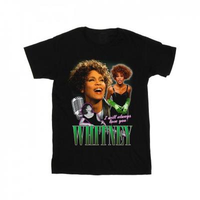 Whitney Houston dames/dames ik zal altijd van je houden eerbetoon katoenen vriendje T-shirt