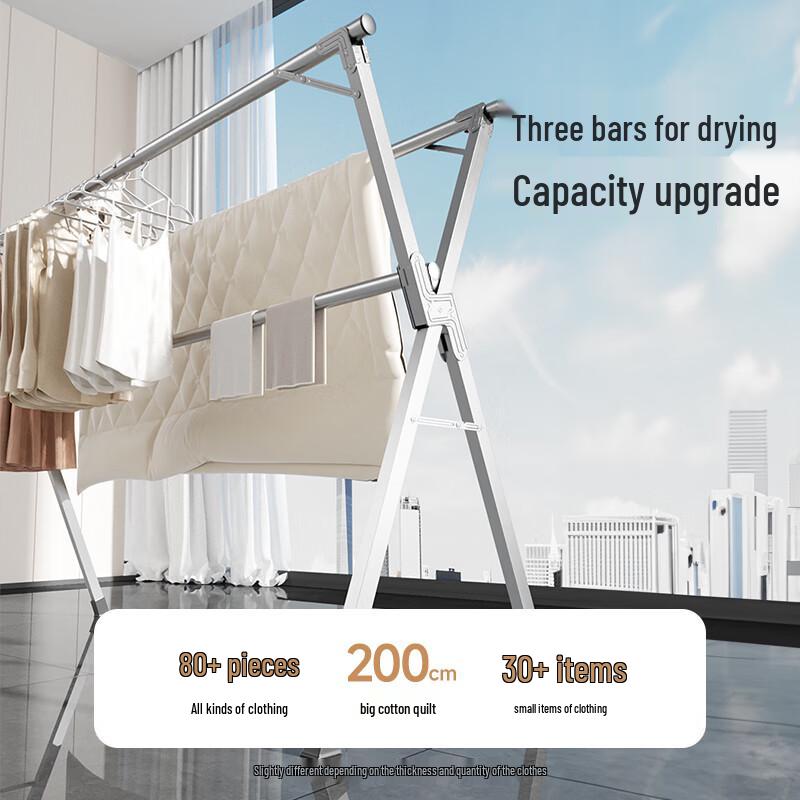 Meiliya Telescopic Stainless Steel Folding Clothes Drying Rack