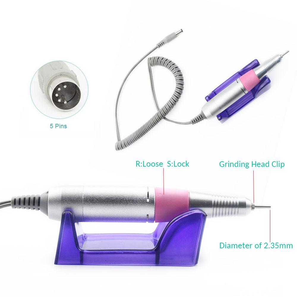 Taladro eléctrico para uñas de 35000/20000 RPM, juego de máquina de manicura y pedicura, fresadora profesional, kit de herramientas para uñas