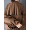 DIMANAF 2025 Plus Size Autumn Winter Women Trench Coat Long Sleeve Jackets Casual Loose Outerwear
