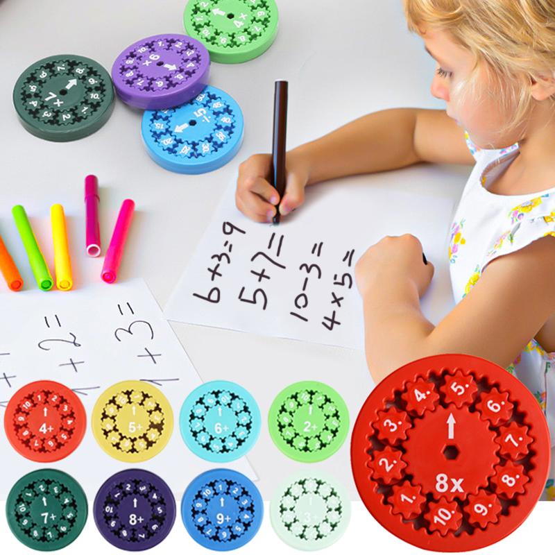 Fidget Spinner Matematici Giocattoli per Bambini Educazione Aritmetica Prescolare Addizione Sottrazione Moltiplicazione Divisione Abaco Giocattolo Montessori