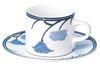 Tivoli Coffee Cup & Saucer, 180ml Capacity, Blue, Microwave and Dishwasher Safe, Scandinavian Floral Pattern, Tivoli Series Evoking the Elegance