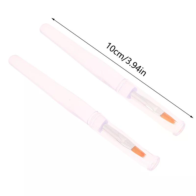 5/10 PCS Portable Disposable Lip Brush Lipstick Brush with Cover Transparent Rod Single Makeup Concealer Lip Gloss Brush