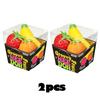 Schylling Needoh Groovy Strawberry Banana Orange Fruit 3 Pack Set Fast Rebound Stress Relief Ball Anxiety Squeeze Sensory Toy