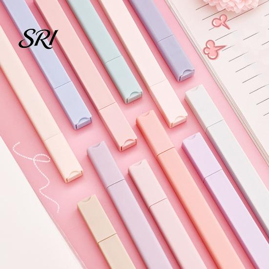 Highlighter Pen 6Pcs Pastel Set for Students Large Capacity Eye-Care Student Highlighters Markers Journaling Notes Quick-Dry Dual-Tip Cute School
