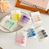 Gradual Change Candy Color Metal Hairpin Corrugated Girl Bangs Clip Forehead Side Clip Clip Clip Headgear Duck Bill Clip