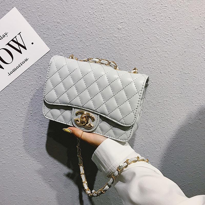 bag women's new trendy rhombus chain bag shoulder oblique span bag women's bag versatile small square bag