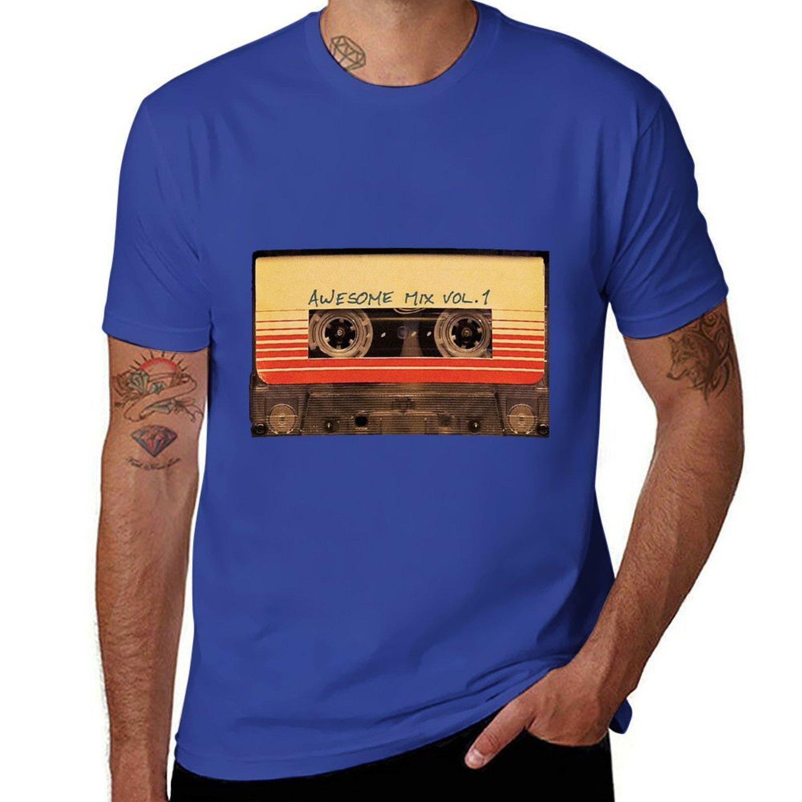 

Awesome Mix Vol.1 - Guardians of the Galaxy T-Shirt quick drying blanks boys whites sports fans t shirt for men M