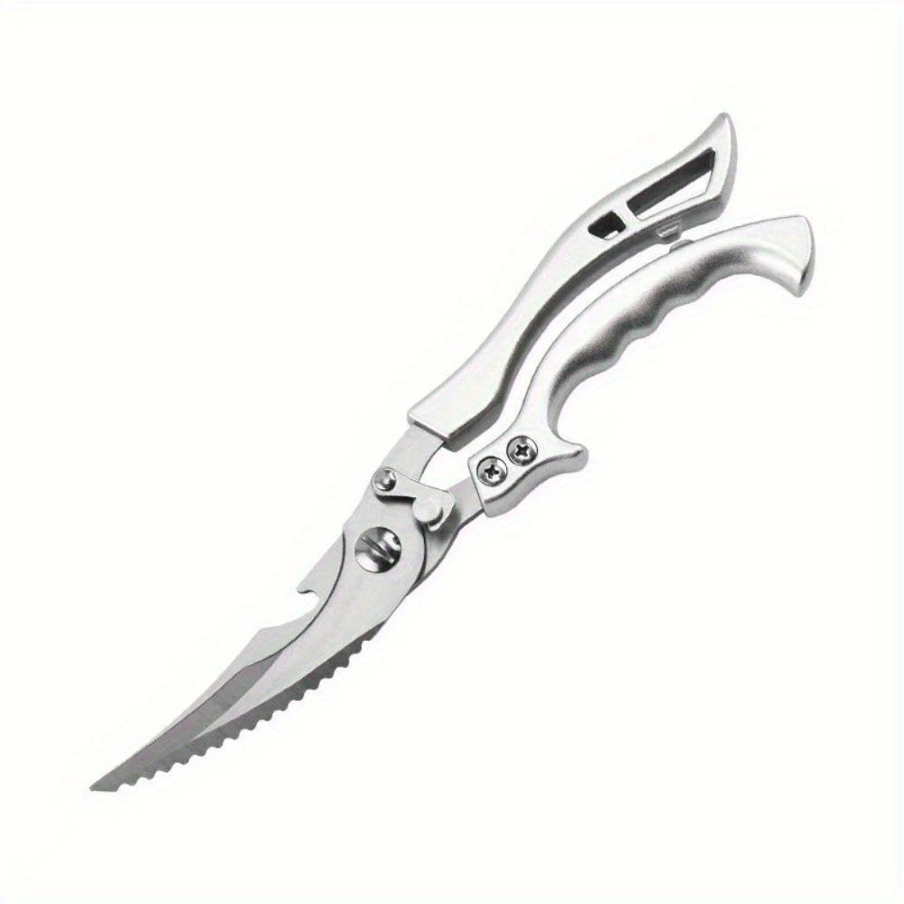 

1 шт. Кухонные ножницы для куриных костей, кухонные ножницы, ножницы для резки утки и рыбы, ножницы из нержавеющей стали, кухонные ножницы Scale Clean серебряный