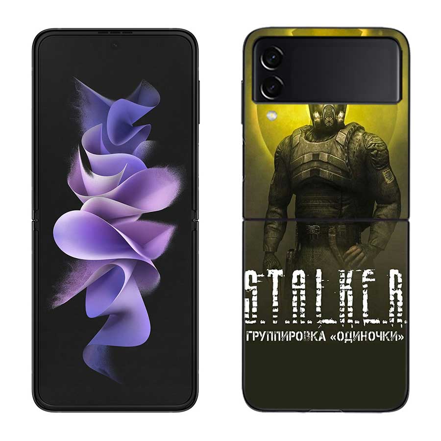 Game Stalker Phone Case For Samsung Z Flip 7 6 5G Galaxy Z Flip 5 4 3 Black Hard Cell Cover Luxury PC Shell Coque