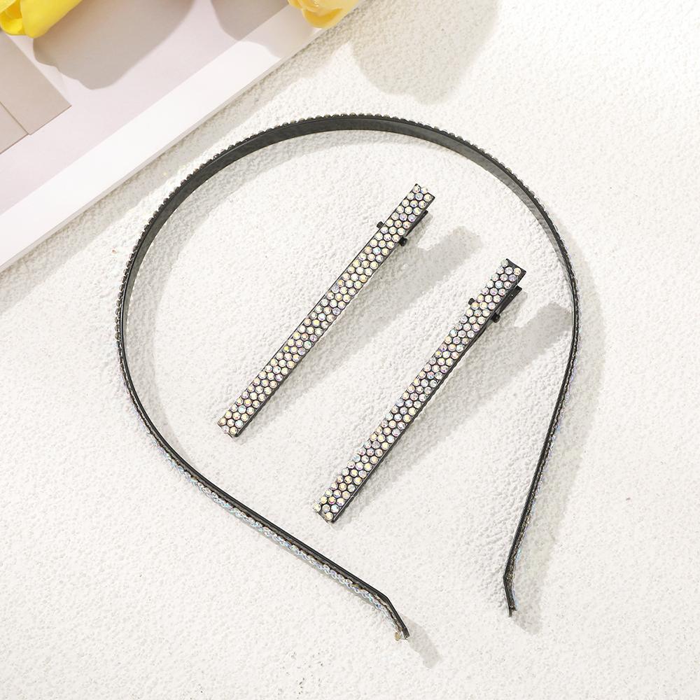 

Полностью стразовый тонкий ободок набор заколок для волос модные хрустальные повязки для волос для женщин повседневные аксессуары для волос