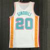 Custom Heat Pressed Basketball Jersey San Antonio Spurs 5 Murray 21 Duncan 20 Ginobili Breathable Bamboo Charcoal Fabric