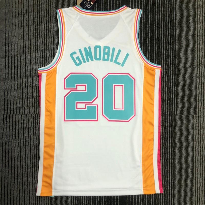 Custom Heat Pressed Basketball Jersey San Antonio Spurs 5 Murray 21 Duncan 20 Ginobili Breathable Bamboo Charcoal Fabric