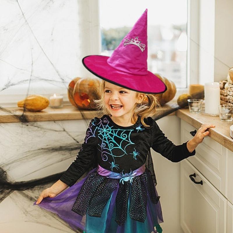 1Pc Halloween Wizard Hat Funny Witch Hat Witch Caps Wizard Costume Accessories for Carnivals Masquerade Party Cosplay