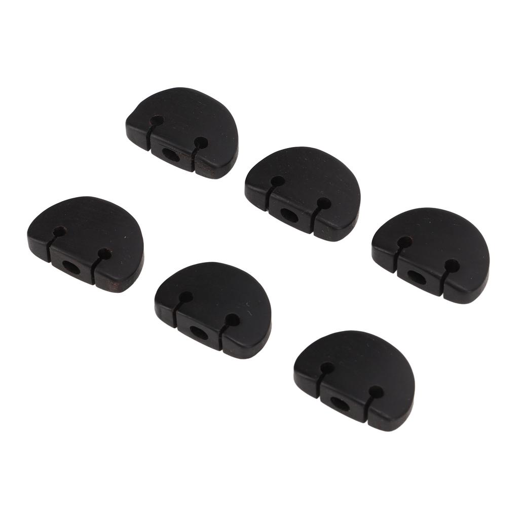 6Set Guitar Tuning Peg Buttons Ebony Metal Tuner Machine Head Button for Electric GuitarsLarge Semi