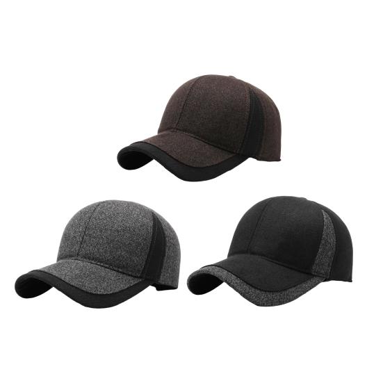 High-Density Baseball Hat Thickened Warm Windproof Cap Adjustable Ear Protection Middle-Aged Elderly Winter Hat